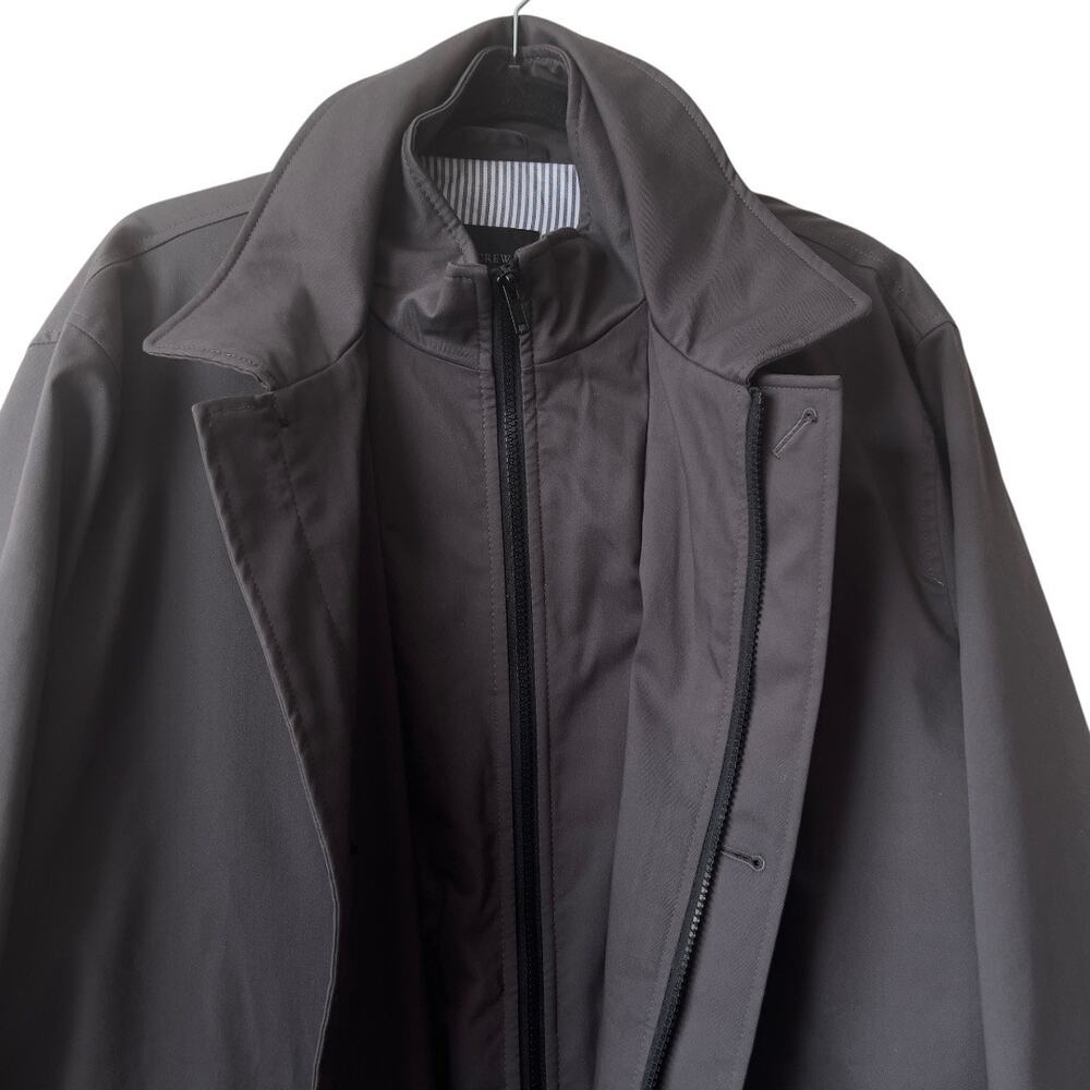 J.Crew Fulton Prima-loft Full Zip Overcoat Jacket Gray Men Size XL - Picture 4 of 16
